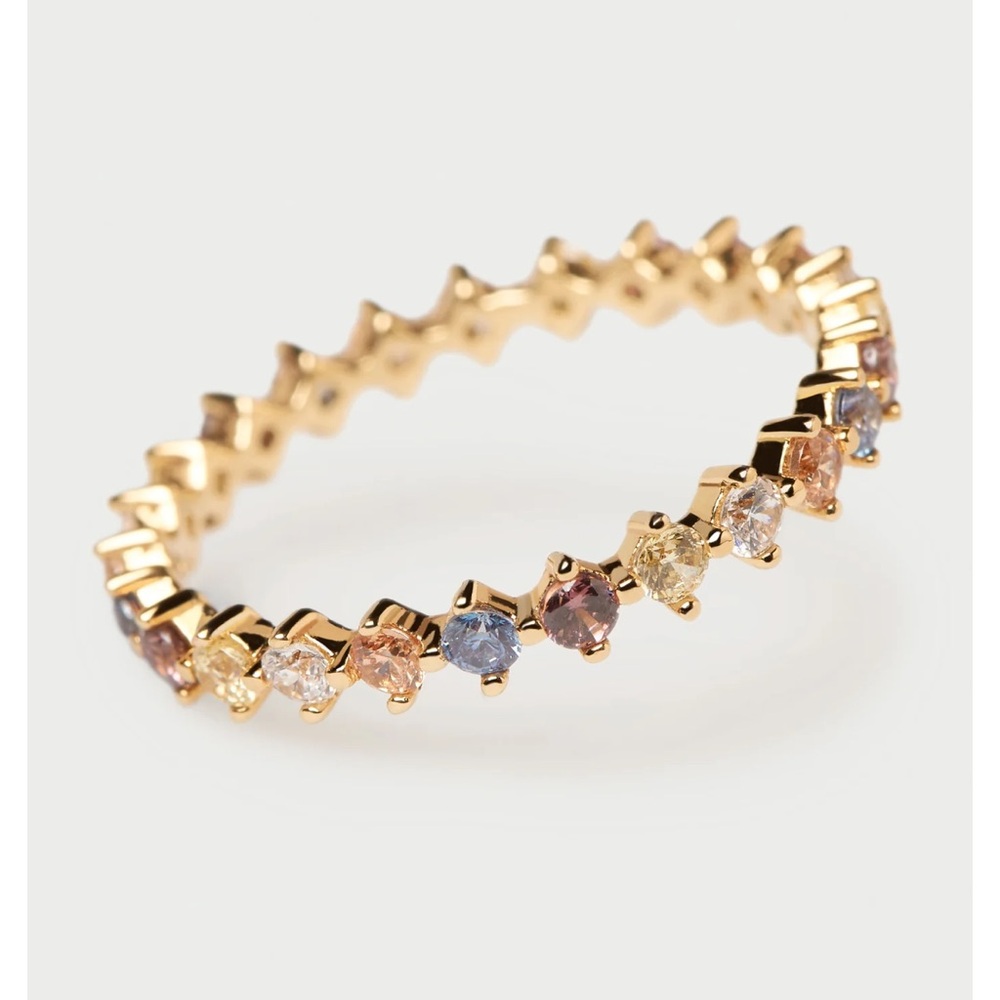 PDPAOLA Gold-Plated silver Sage Ring size 4.5- 5